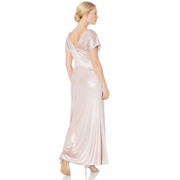 Adrianna Papell Metallic Twist Cap Sleeve Gown - Picture 3 of 3